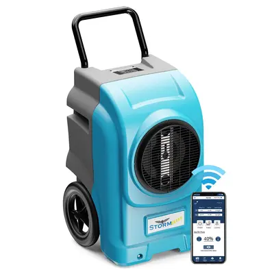 AlorAir® Storm Elite | 270 Pints Smart Wi-Fi Commercial Dehumidifiers with Pump & Drain Hose for Large Room or Basements - B...