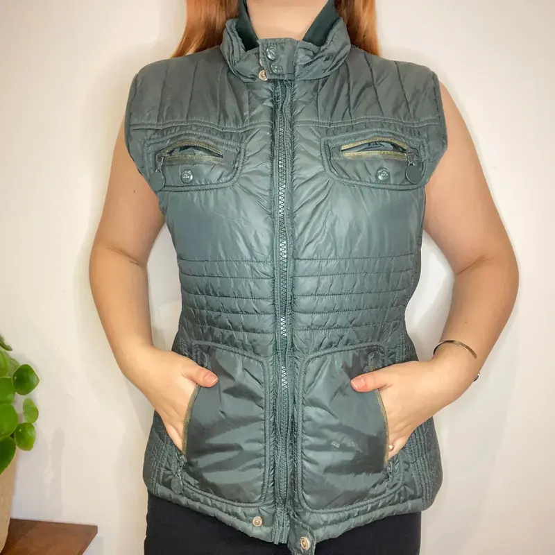Yes Zee Gilet - Large Green Nylon
