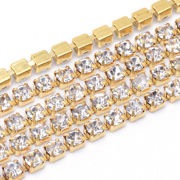 Brass Rhinestone Strass Chains