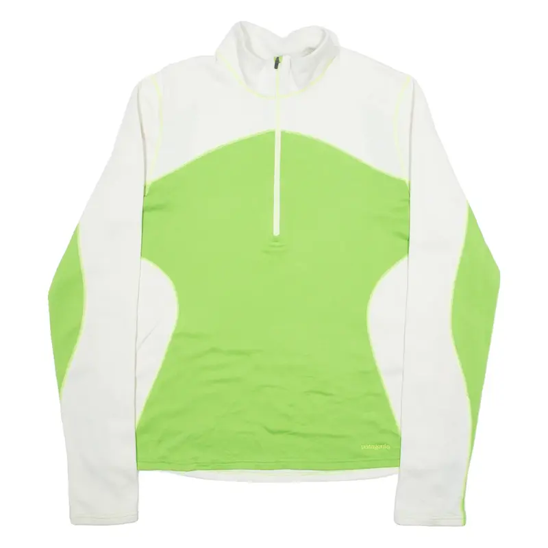 PATAGONIA Womens Fleece Green 1/4 Zip Tight Knit L