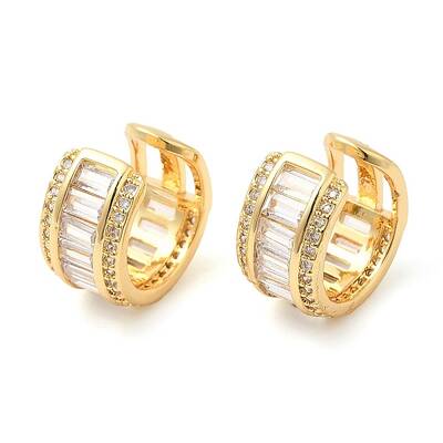Cubic Zirconia Cuff Earrings