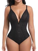 JOYSHAPER Lace Shapewear Bodysuits Deep V Lace Corset Tops Thong Bodysuits Tummy Control Body Shaper Womenwear for All Season...