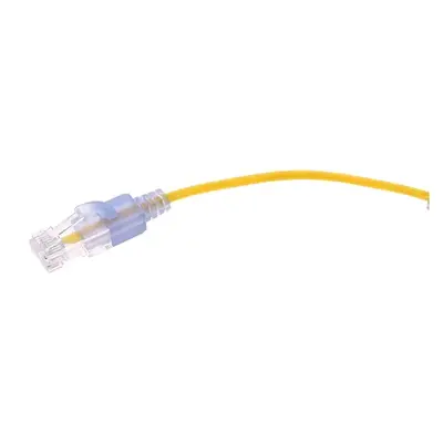 29443 Monoprice Cat6A Ethernet Patch Cable SlimRun Snagless RJ45 550MHz UTP Pure Bare Copper 10G 30AWG 10-Pack 2ft Yellow