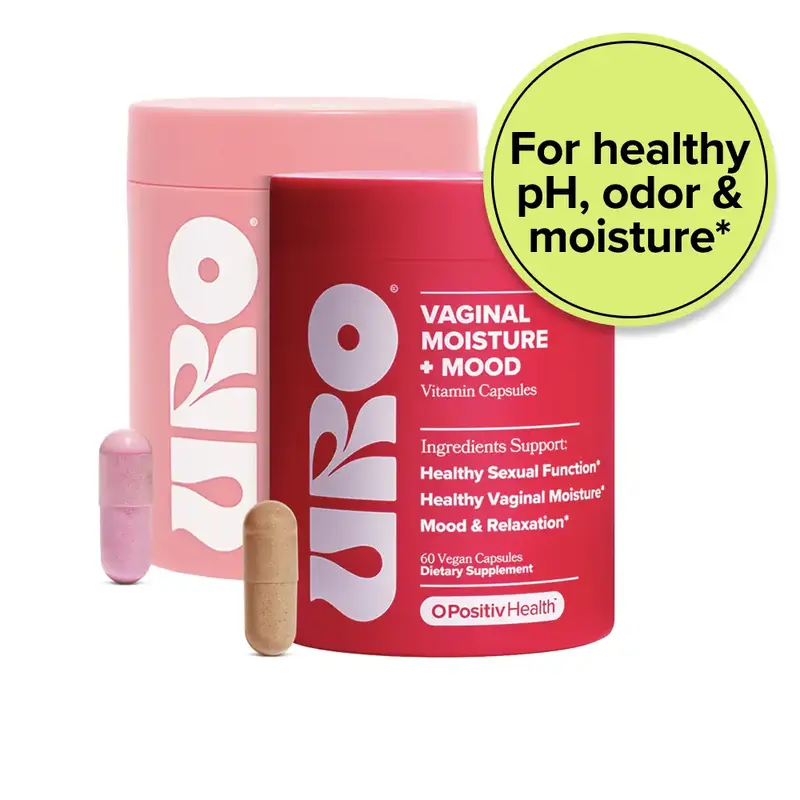 Wet & Wild Bundle - URO Women's Probiotic Capsules (30 Servings) and URO Moisture & Mood Capsules (30 Servings) with Ashwagan...