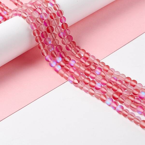 Synthetic Moonstone Beads Strands