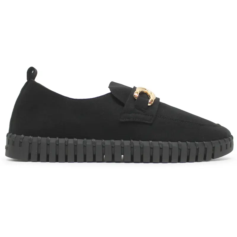Ilse Jacobsen Tulip 3976 Textile Women's Slip On Shoes - Black Black - Size:US 7 Women