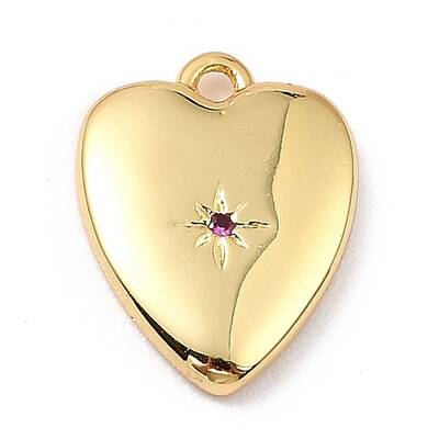 Brass Micro Pave Cubic Zirconia Charms