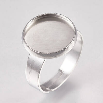 Tarnish Resistant 304 Stainless Steel Pad Ring Settings
