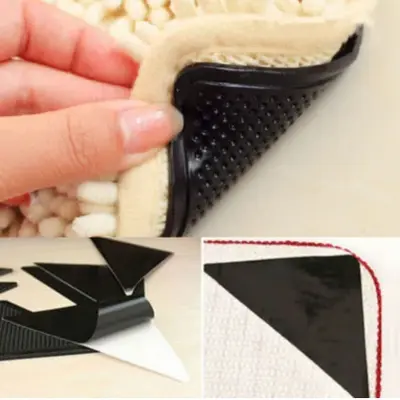 Rug Grippers Washing Reuse Anti-Slip Curling Rug Grippers Keeps Your Rug In Place Makes Corners Flat Anti Slip Rug Grippers |...