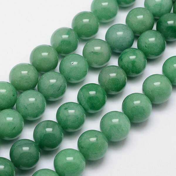 Round Natural Green Aventurine Bead Strands