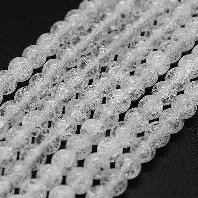 Natural Crackle Quartz Beads Strands