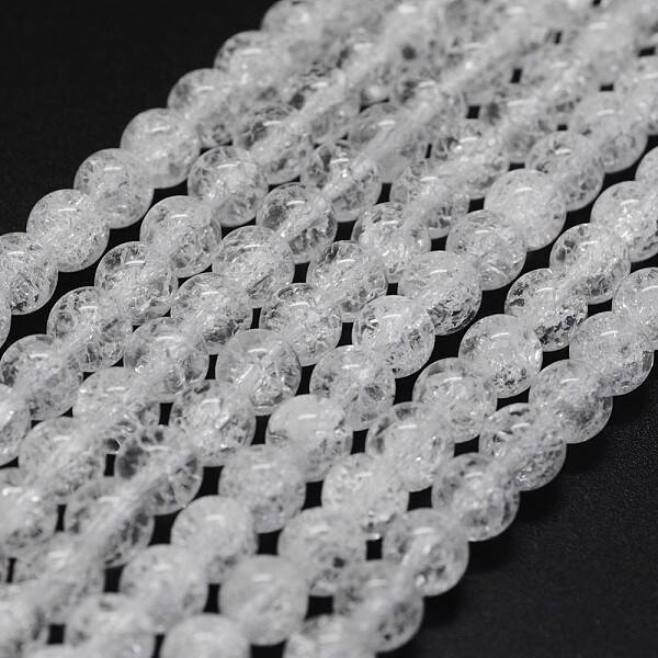 Natural Crackle Quartz Beads Strands