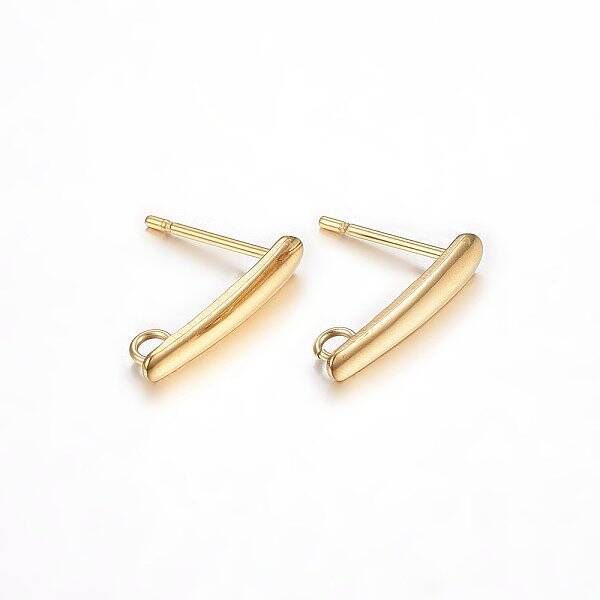 Ion Plating(IP) 304 Stainless Steel Stud Earring Findings