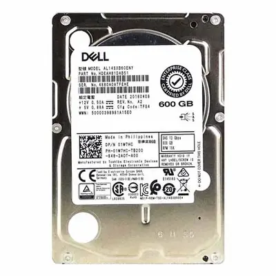 1W7HC Dell 600GB 12Gb/s SAS 15000 2.5-inch 128MB Hard Drive