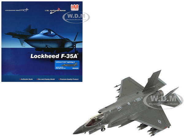 Lockheed F-35A Lightning II Aircraft 58th FS Elgin AFB United States Air Force Air Power Series 1/72 Diecast Model by Hobby M...