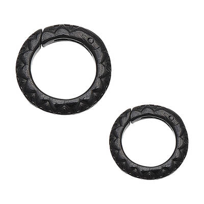 2Pcs 2 Styles 304 Stainless Steel Spring Gate Rings
