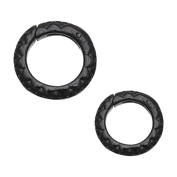 2Pcs 2 Styles 304 Stainless Steel Spring Gate Rings