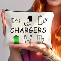 Charger Pattern Storage Bag, Convenient To Carry Around, Suitable for Dedicated Storage Of Cables, Usbs, and Electronic Acces...