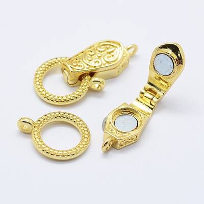 Brass Fold Over Magnetic Clasps