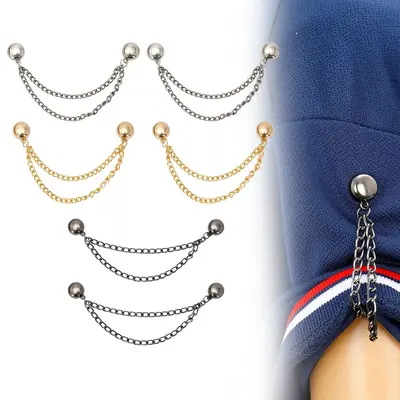 6pc Magnet Clothing Pins, Multi-Function Magnetic Strength Buttons Hem Clips, golden & black - pinless magnetic clips for hij...