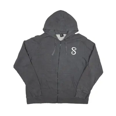 STARTER Hoodie Grey Full Zip Mens XL