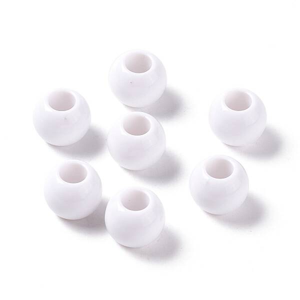 Opaque Acrylic European Beads