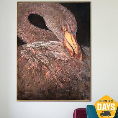 Swan Large Acrylic Painting Bird Oil Painting on Canvas Modern Art Contemporary Art Canvas Modern Over The Fire Place Living ...
