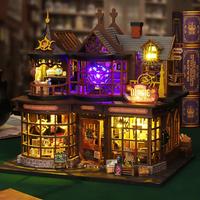 3D Wooden Puzzle,1 Set Diy Book Nook Kit, Diy Model Kit, 3d Desktop Decoration Ornament, Creative Diy Model Kit for Bookshelf...