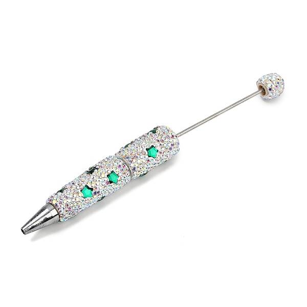 Polymer Clay Rhinestones Ball-Point Pen