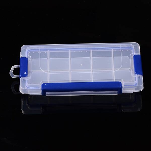 15 Compartments Rectangle Plastic Bead Storage Containers