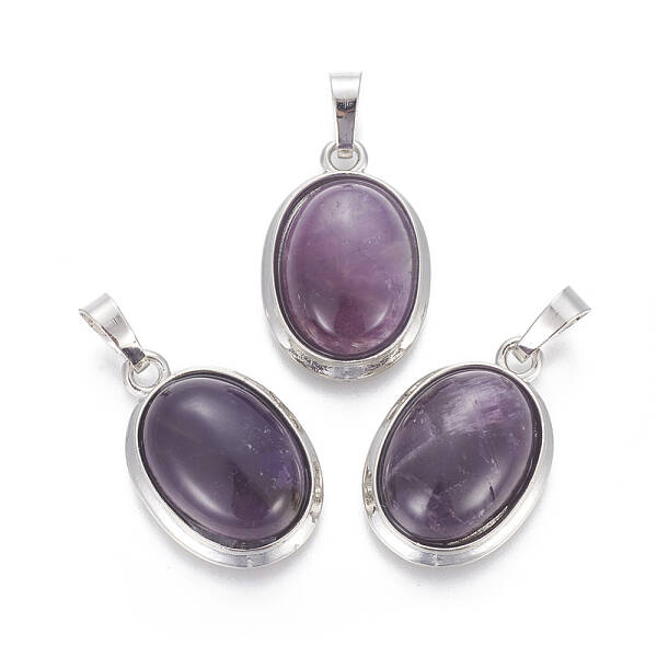 Natural Amethyst Pendants