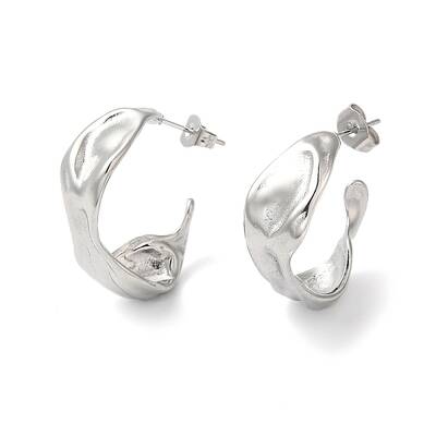 Non-Tarnish 304 Stainless Steel Round Stud Earrings