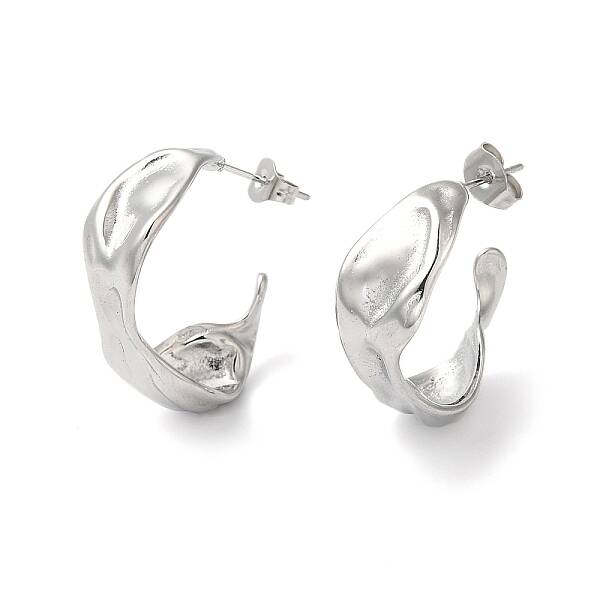 Non-Tarnish 304 Stainless Steel Round Stud Earrings