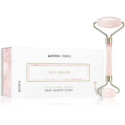 Korika Rullo Per Massaggio Facciale Al Quarzo Rosa (Face Roller)