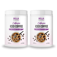2 Pack Bella All Natural Collagen Iced Coffee - 500g