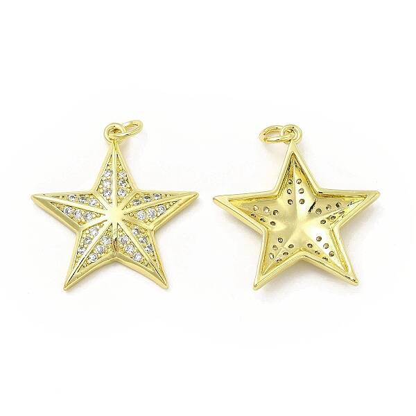 Brass Micro Pave Cubic Zirconia Pendants