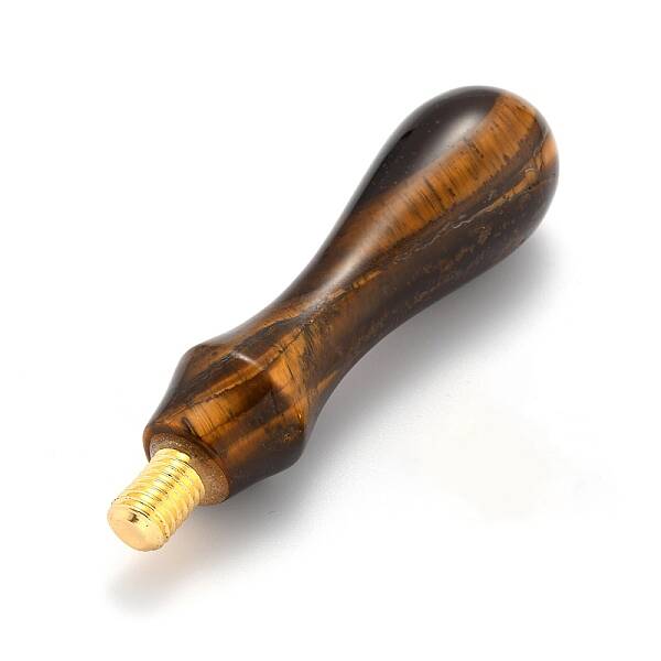 Natural Tiger Eye Sealing Wax Seal Stamp Handle