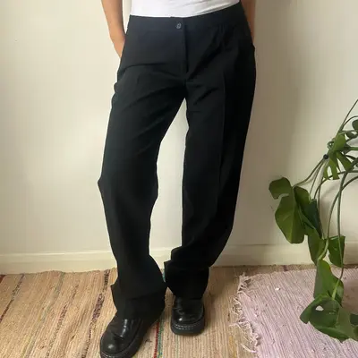 Dolce & Gabbana Trousers - 33W UK 12 Black Virgin Wool