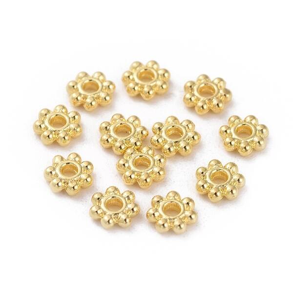 Tibetan Style Alloy Daisy Spacer Beads