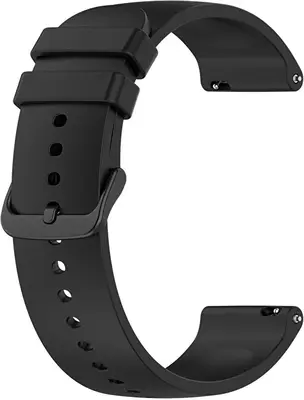 4wrist Universal Silicone Strap with Black Buckle 20mm - Black