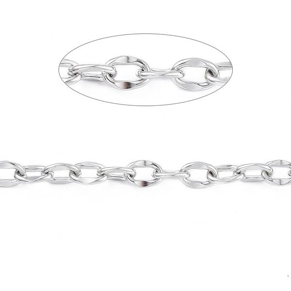 Tarnish Resistant 304 Stainless Steel Dapped Cable Chains
