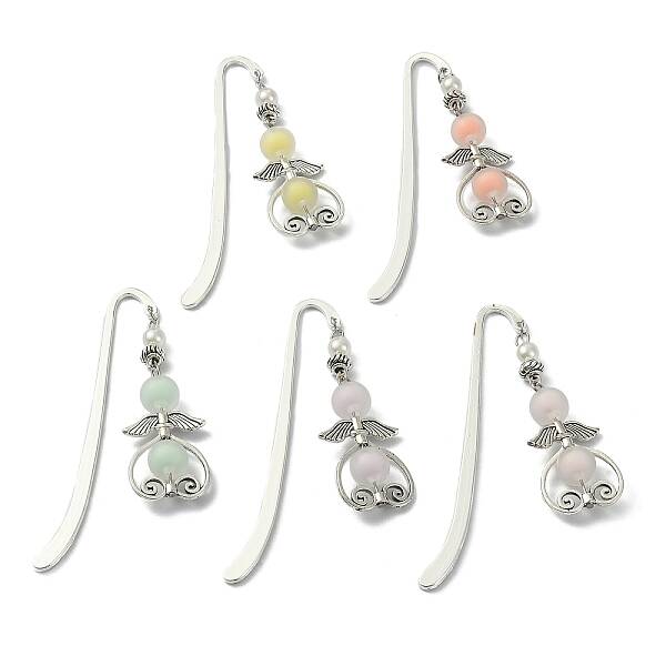 5Pcs 5 Colors Alloy Hook Bookmarks