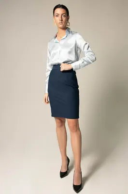Luxe Comfort Stretchy Mini Skirt | Size: S | Color: navy-blue
