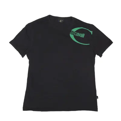 JUST CAVALLI T-Shirt Black Short Sleeve Mens S
