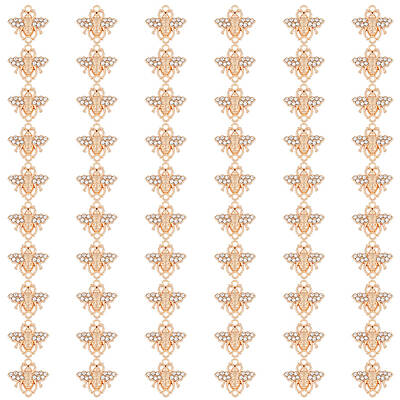 60Pcs Alloy Crystal Rhinestone Connector Charms
