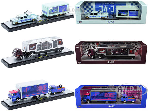 Auto Haulers Coca-Cola Set of 3 pieces Release 42 Limited Edition to 8200 pieces Worldwide 1/64 Diecast Models by M2 Machin...