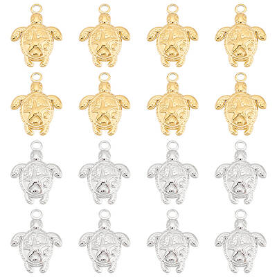 16Pcs 2 Colors 201 Stainless Steel Pendants