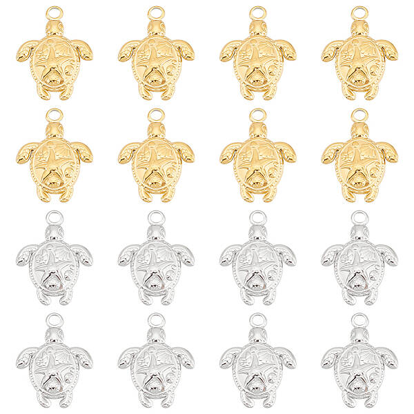 16Pcs 2 Colors 201 Stainless Steel Pendants