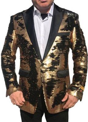 big and tall mens tuxedos - Black and Gold Tuxedo
