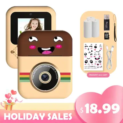 Instant Print Camera for Kids - Portable HD Digital Camera with Thermal Paper, 32GB SD Card, Educational Children's Toy, Ages...